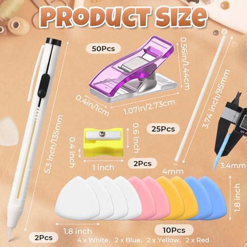 Watersay 88 Pcs Chalk Pencil Refillable Cartridge Set