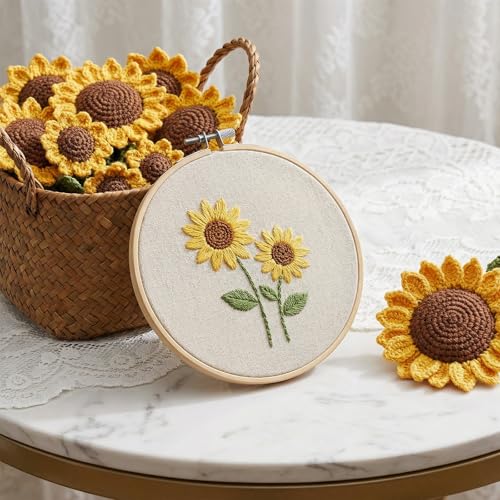 12 Pcs Embroidery Cloth Fabric 9.8 × 9.8 Inch Squares Pre-Cut