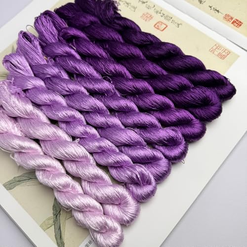 100% Mulberry Silk Embroidery Thread 8 Colors 110m Each (28) - color: 28