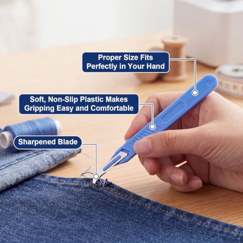 Mudder 10 Pcs Seam Rippers for with Protective Case Bulk, Two Size - style: Two Size