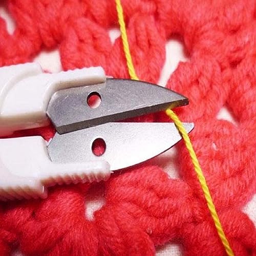 AKOAK 1 Pack U-shaped Yarn Scissors, Tailor's Scissors, Portable Yarn Scissors with Safety Cover, Thread Scissors for Needlework, Cross-Stitch Craft, DIY Projects, Sewing Supplies (Yellow) - color: Yellow