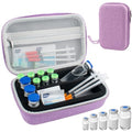 Purple Peptide Case for Fridge, 10+1 Slots Insulin Vials Protector Organize - color: Purple - 6x3ml+3x10ml+30ml