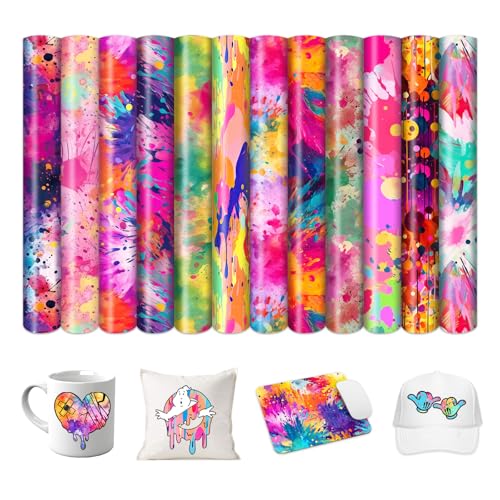 Paint Splatter Sublimation Transfer Ink Paper 12 Sheets 12 * 10in - color: Christian-21