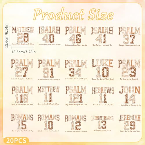 Bible Verse DTF Transfers Ready to Press, Iron on Decals for T-Shirts - color: Bible875