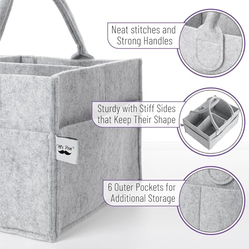 Mr. Pen- Baby Diaper Caddy Organizer, Gray, Medium - color: Gray, size: 1 Pack, Regular