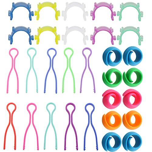 Bobbin Clamps Holders Thread Buddies DGZZI 30PCS Bobbin Holder Clips Color Thread Clips Holder Silicone Spool Huggers Thread Holders for Embroidery Quilting Sewing Accessory Thread Spool Organizing
