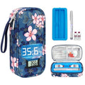 Insulin Cooler Travel Case for Diabetic Supplies, Pen & Vial Temperature Display Medication Cooling Bag with Ice Brick, TSA Approved Refrigerated Travel Organizer for Peptide, GLP-1 (Magnolia) - color: Magnolia