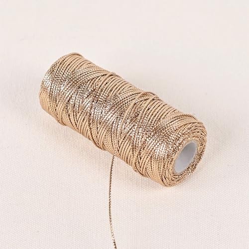 1.5mm Metallic String Decorative Metallic Bakers Twine Metallic Thread Rope for Craft Jewelry Making DIY Christmas Ornament Hanging Decoration, 3 Color C, 330 Yard - color: 3 Color C