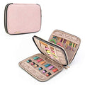Teamoy Crochet Hook Case Organizer, Crochet Needle Storage Bag, Misty Rose - color: Misty Rose