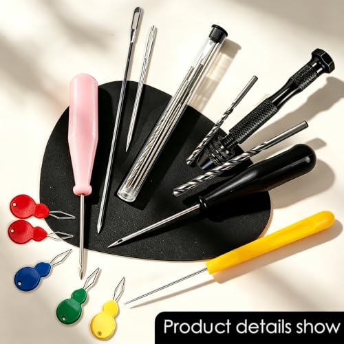 Nimozekd 19 PCS Candle Making Kit for Candle Drilling&Mold Punching Needle Punch Wicking Needle Tools Candlewick Inserting Tool Candle Mold Punch Set with Hook Eye for Inserting Mold Wicks - color: 19PCS
