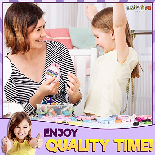 CRAFTILOO Embroidery Kit for Kids - 5 Stamped Beginner Needlepoint Projects - color: 5 Embroidery kit