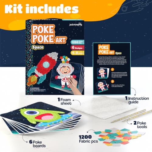 jackinthebox Poke Art Space Crafts Kits for Boys Kid, Activity Toy Ages 4-8 - style: Space
