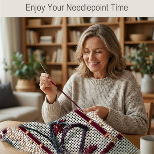 Needlepoint Canvas 13 Mesh - 20x18 Inch Blank White Embroidery Canvas