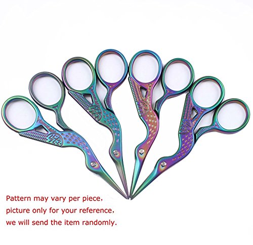 BIHRTC Stainless Steel Sharp Tip Classic Stork Scissors Crane Design Sewing