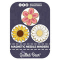 The Quilted Bear Magnetic Needle Minders, Small, Set of 3 Flowers - color: Flowers Multipack