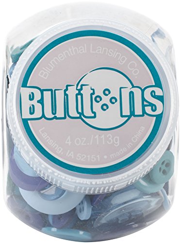 Blumenthal Lansing Company Button Jars Assorted Size Button Jar, Blue - color: Blue