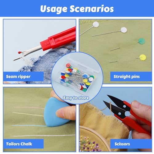SOCNITC 68 Pcs Seam Ripper Tool Kit Stitch Rippers with Tailors Chalk - size: 68 PCS