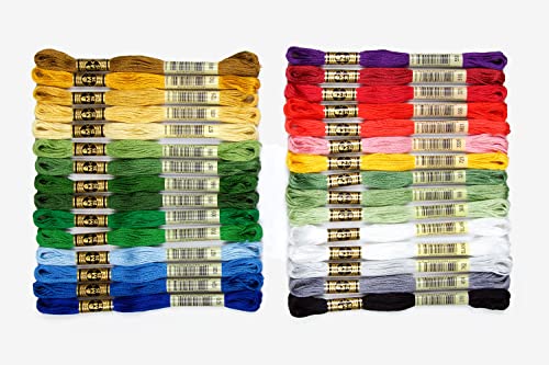 DMC Embroidery Floss Pack - Holiday Decor - 8.7 Yards - 30 skeins - color: Assorted, size: 8.7 Yards (30 skeins)