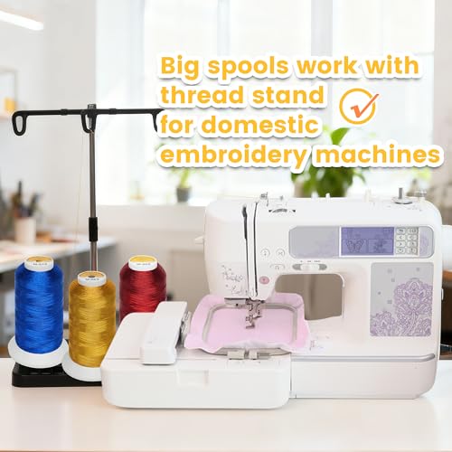 New brothread Metallic Embroidery Machine Thread - Pink M-004 - color: 2500M Single Spool Pink M-004