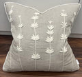 VAGMINE Embroidered Wildflower 18x18 Throw Pillow Cover, Natural - color: Natural-daisy, size: 18" x 18" (Pack of 1)