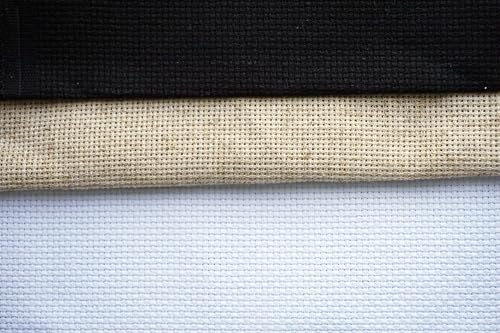 Aida Cloth 14 Count Cross Stitch Fabric,20×60inch (14CT,Oatmeal) - color: Oatmeal, size: 14CT