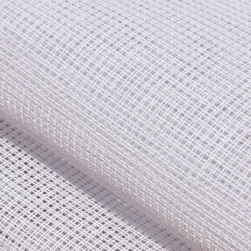 Deluxe Needlepoint Blank Canvas 13/18 Mesh Cotton White Cross Stitch & Embroidery (18 Mesh, 20.1X18.1 in) - color: 18 Mesh, size: 20.1X18.1 IN