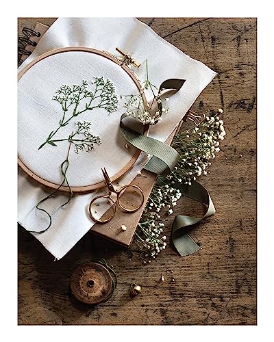 Embroidering Plants and Flowers for Beginners: 33 Plants to Stitch (Landauer) Ready-to-Use Embroidery Patterns Inspired by Nature, with Diagrams, Photos, a Stitch Guide, and Thread Suggestions