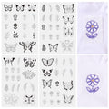 Craftdady Flower Butterfly Water Soluble Stabilizer 70Pcs Embroidery Fabric Stick and Stitch Hand Embroidery Paper Wash Away Sewing Patterns for Beginners Spring Embroidery Kit - color: Flower & Butterfly #2