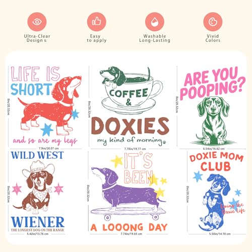 Sausage Dog Iron on Transfers Heat Transfer Viny 15pcs - color: Halloween
