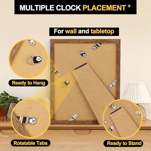 TOFOREVO 8x10 Picture Frames with 6x8 Mat Set of 2, Rustic Brown - color: Rustic Wood, size: 8x10
