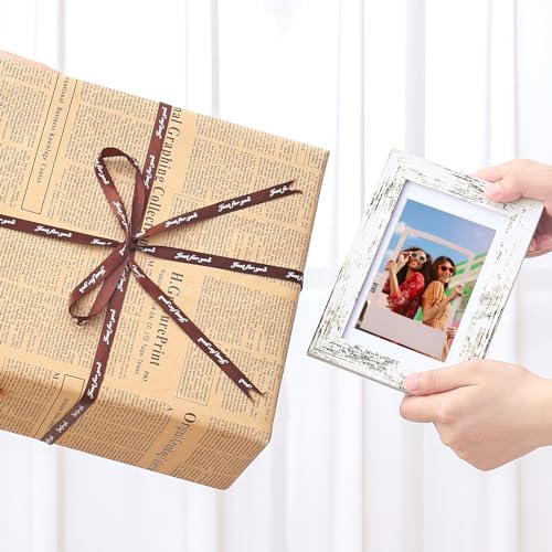 Vittanly 4x6 picture frame, Matted for 3.5x5 Photos, Distressed White - color: Distressed White, size: 4x6