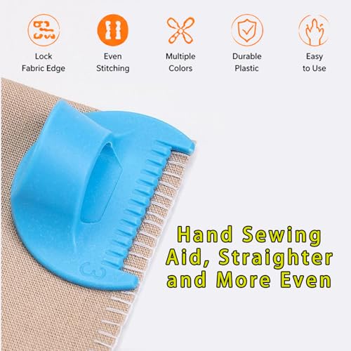 Premium 4PCS Edge Stitch Lock & Sewing Gauge Set, Achieve Even Stitches