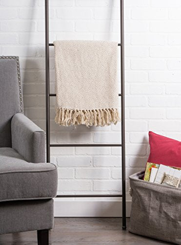 DII Diamond Throw Collection Cotton Woven, 50x60, White - color: White