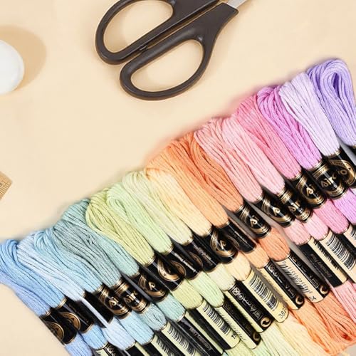 18 Skeins 157.5 Yards Variegated Embroidery Thread for Sewing - color: Candy Color