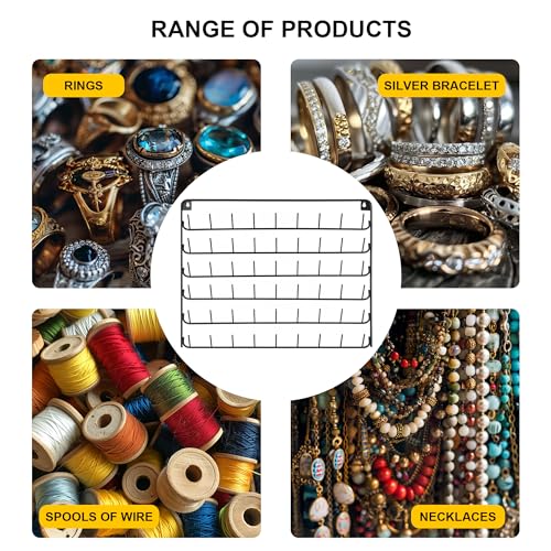 2 Pack Thread Holder Wall Mount - 54 Spool Sewing Thread Organizer - Black - color: Black