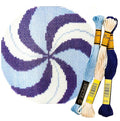 Howie's Needlepoint Needlepoint Kits, 18CT Printed Embroidery Pattern Starter Kits, Stamped Patterns Canvas Kits(Blue Peppermint,4x4inch) - color: Blue Peppermint