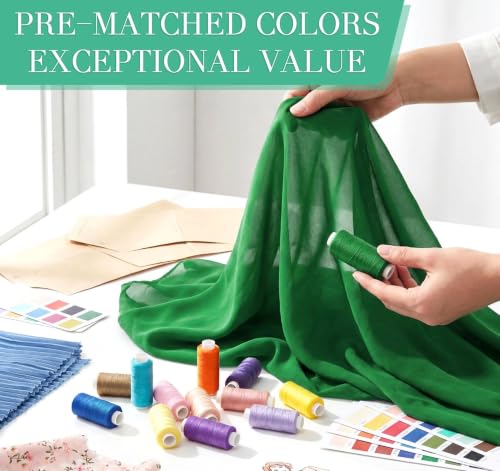 26 Colors Sewing Threads Kit – 300 Yards Each Spools - color: 26colors,300yd