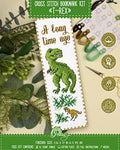 Povitrulya Dinosaur Counted Cross Stitch Kit Tyrannosaurus - T-Rex Hand Embroidery Bookmark Set - color: T-Rex