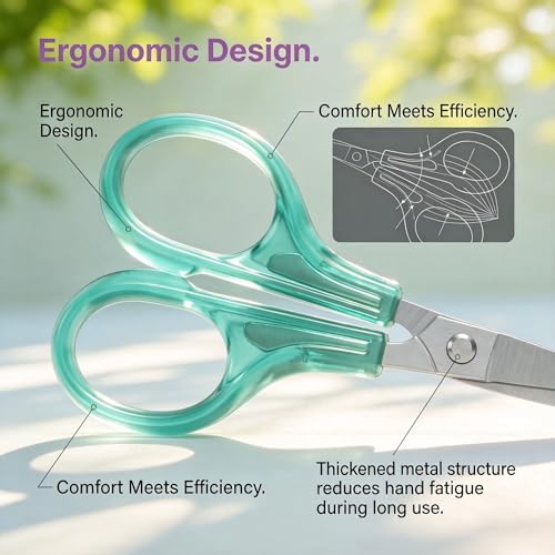 PAFASON Small Travel Sewing Embroidery Scissors Set Curve Straight Tip - style: Modern