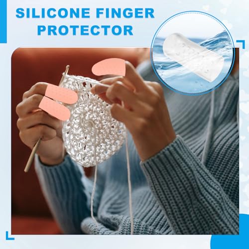 PATIKIL Gel Finger Cots 1.8"x0.94", 20 Pcs Silicone Finger Protector Support with Air Hole Breathable Finger Sleeve Cushions Thumb Protector Covers Fingertip Caps Gloves, Clear - color: Clear, size: 1 Count (Pack of 20)