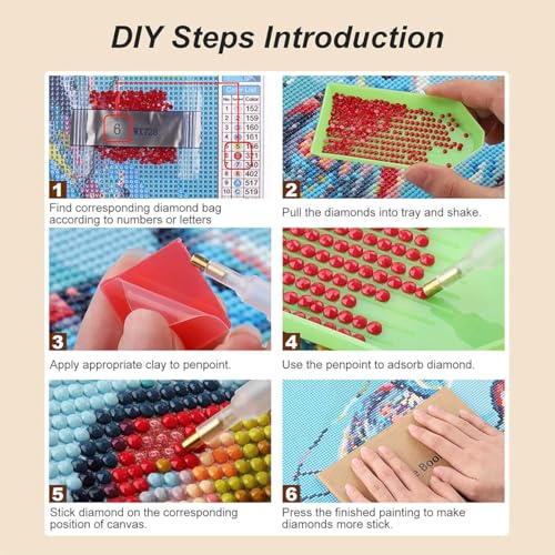 EIBEILI Diamond Art Kits for Adults-4P Wine Cocktail Diamond Painting Kits - color: 4 Pack Cocktail