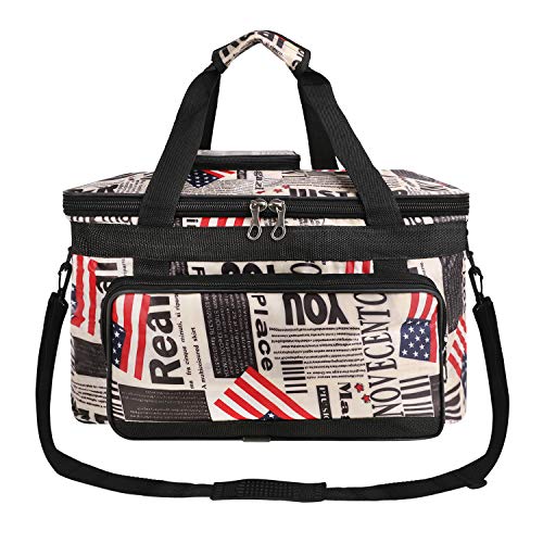 Starsouce Large Capacity Art Supply Organizer Tote Bag – Padded Craft Storage with Adjustable Shoulder Strap, Foldable Travel Caddy for Brushes, Markers, Sketchbook, Watercolor Palette & More - color: Banner