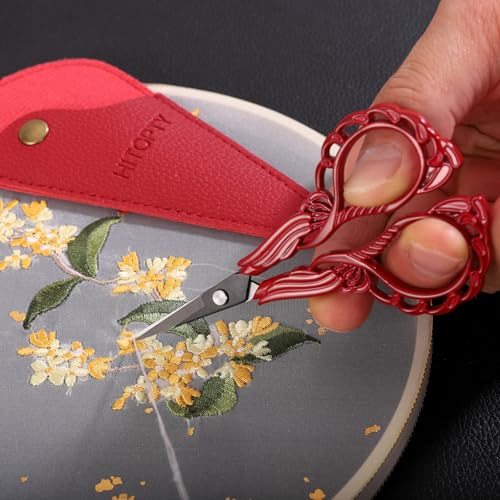 Small Sewing Scissors, Precision Detail Snips with Cover