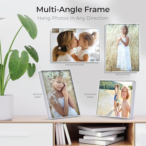 Mantello 5x7 Picture Frame Set - Front Loading 5 x 7 Frames - Display for Wall Artwork, Accent Piece, Photographs - Minimalist Tabletop & Desktop Decor - 12 Pack, White - color: White, size: 5x7 - 12 Pack