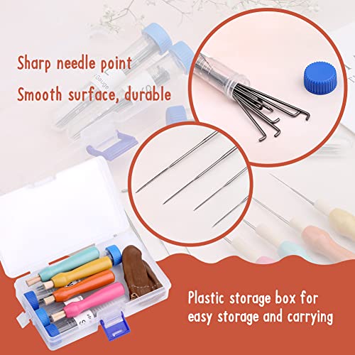 Wonvoc 40 PCS Felting Needles Set, 36/38/40/42 Gauge Felting Needles - color: triangle-40
