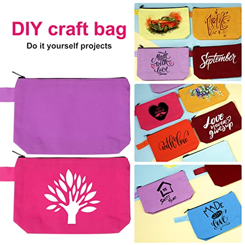 Saintrygo 30 Pcs Canvas Makeup Bags Bulk,9.8 X 5 X 2 Inch,Classic - color: Classic, size: 9.8 x 5 x 2 Inch