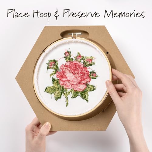 Bucilla, Embroidery Hoop Hexagon Frame, Fits 8" Embroidery Hoop - size: 8", style: Hexagon