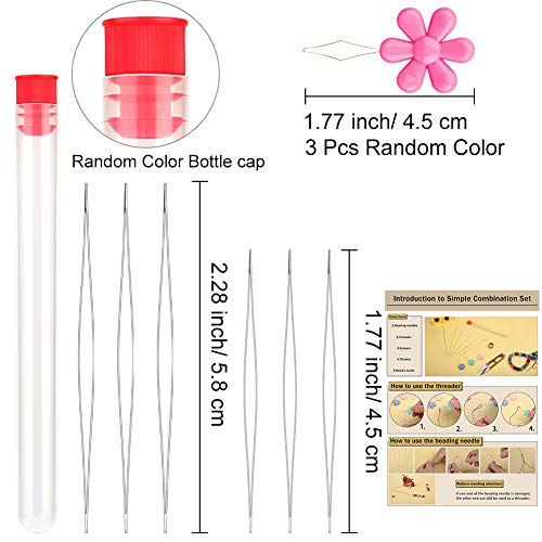 6 Pieces Big Eye Beading Needles, 2 Sizes Collapsible Bead Needle - style: 6pcs-short