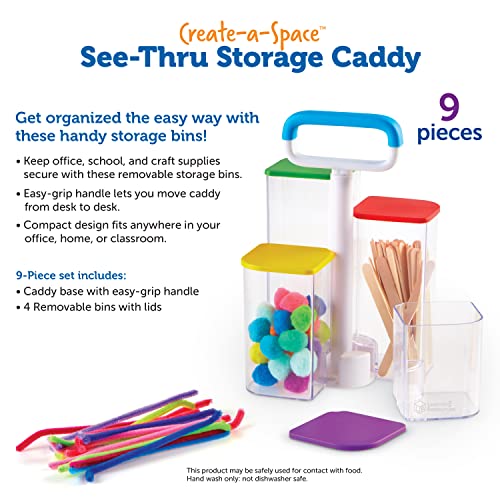 Learning Resources Create-a-Space See-Thru Storage Caddy