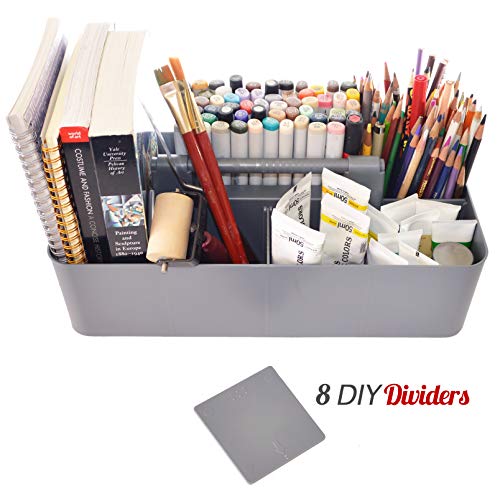-Large Carry Caddy Bin Basket Portable Office Desk Storage DIY- MADE IN USA (Orion Gray) - color: Orion Gray